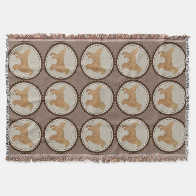 Goldener Retriever-HundeAbzeichen-Muster Decke (Vorderseite)