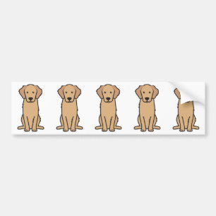 Goldener Retriever-HundeCartoon Autoaufkleber