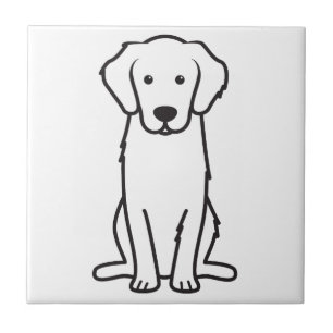 Goldener Retriever-HundeCartoon Fliese
