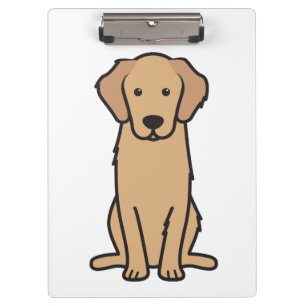 Goldener Retriever-HundeCartoon Klemmbrett