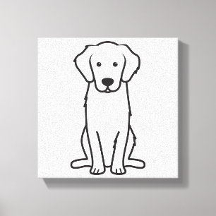 Goldener Retriever-HundeCartoon Leinwanddruck