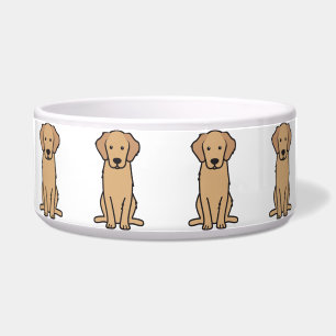 Goldener Retriever-HundeCartoon Napf