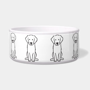 Goldener Retriever-HundeCartoon Napf