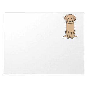 Goldener Retriever-HundeCartoon Notizblock