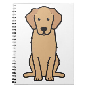 Goldener Retriever-HundeCartoon Notizblock
