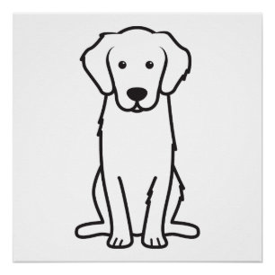 Goldener Retriever-HundeCartoon Poster