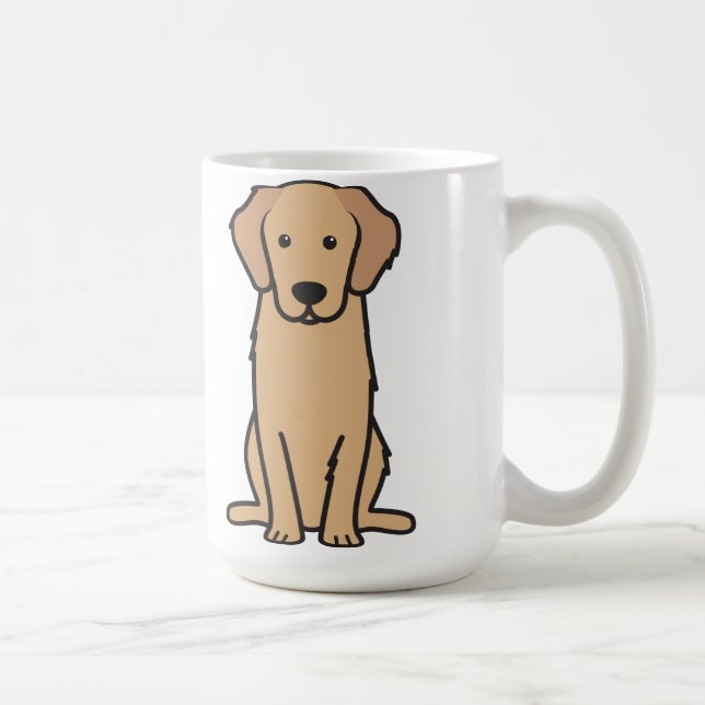 Goldener Retriever-HundeCartoon Tasse (Rechts)