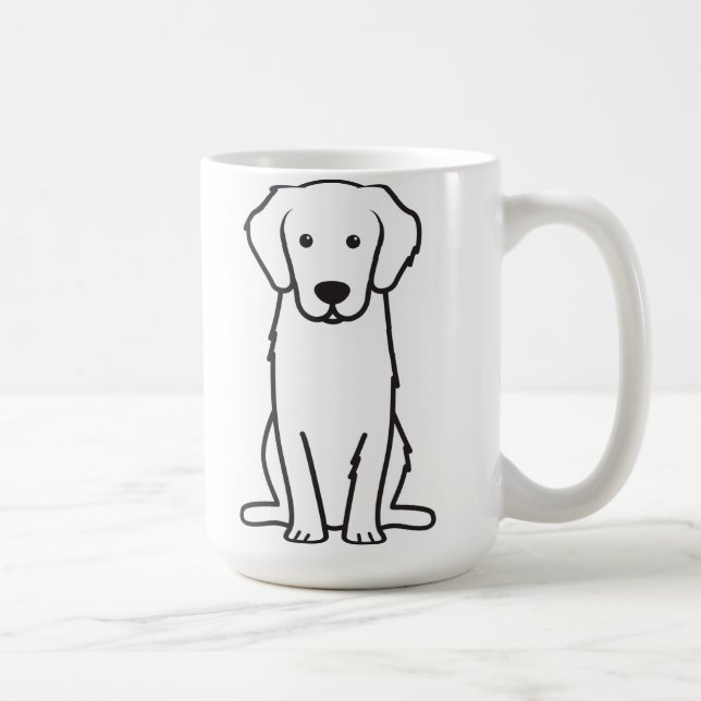Goldener Retriever-HundeCartoon Tasse (Rechts)