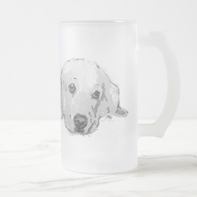Goldener Retriever-Hundemattierte Tasse (Rechts)