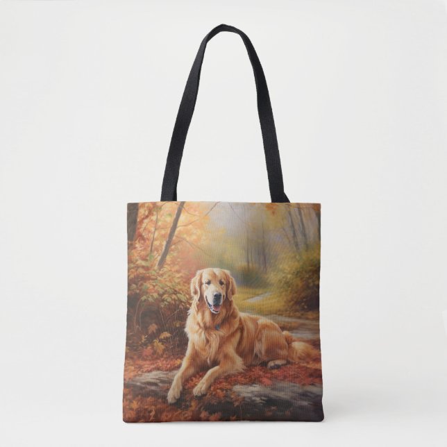 Goldener Retriever im Herbst Leaves Inspiriert (Vorderseite)