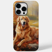 Goldener Retriever im Herbst Leaves Inspiriert