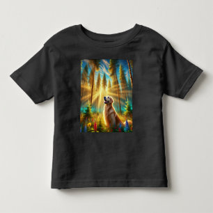 Goldener Retriever im verzauberten Wald Kleinkind T-shirt