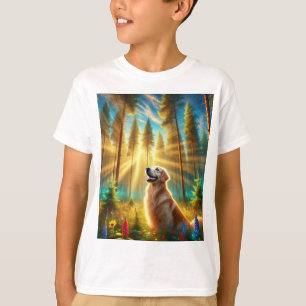 Goldener Retriever im verzauberten Wald T-Shirt