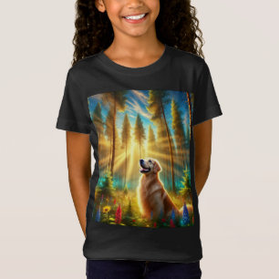 Goldener Retriever im verzauberten Wald T-Shirt