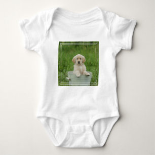 Goldener Retriever im Waschbecken Baby Strampler
