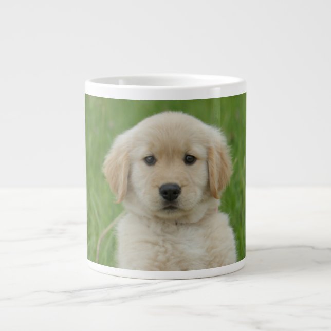 Goldener Retriever im Waschbecken Jumbo-Tasse (Vorderseite)