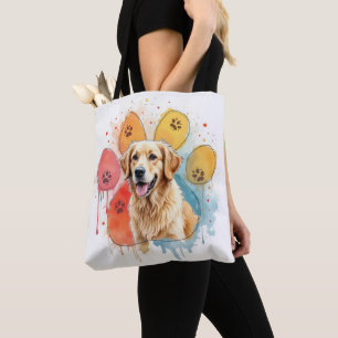 Goldener Retriever in Aquarellfarben Printwerbung