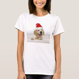 Goldener Retriever in der Weihnachtsmannmütze - Fr T-Shirt