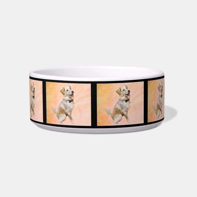 Goldener Retriever in einem Bowtie-Medium-Päckchen Napf (Vorderseite)