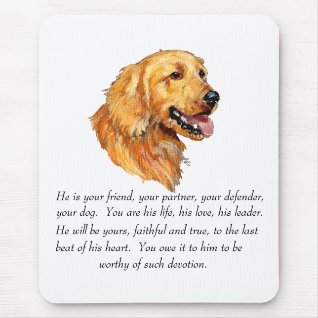 Goldener Retriever Keepake Mousepad (Vorne)
