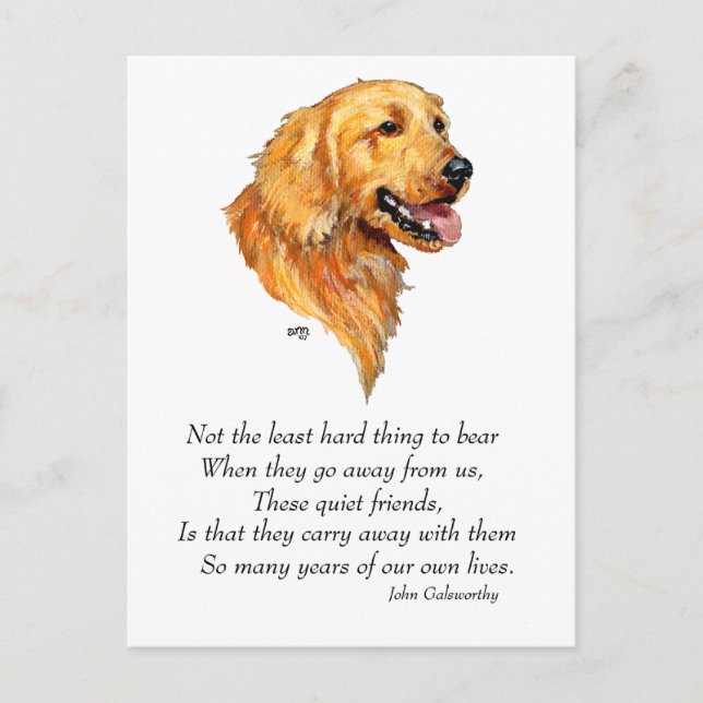 Goldener Retriever Keepake Postkarte (Vorderseite)