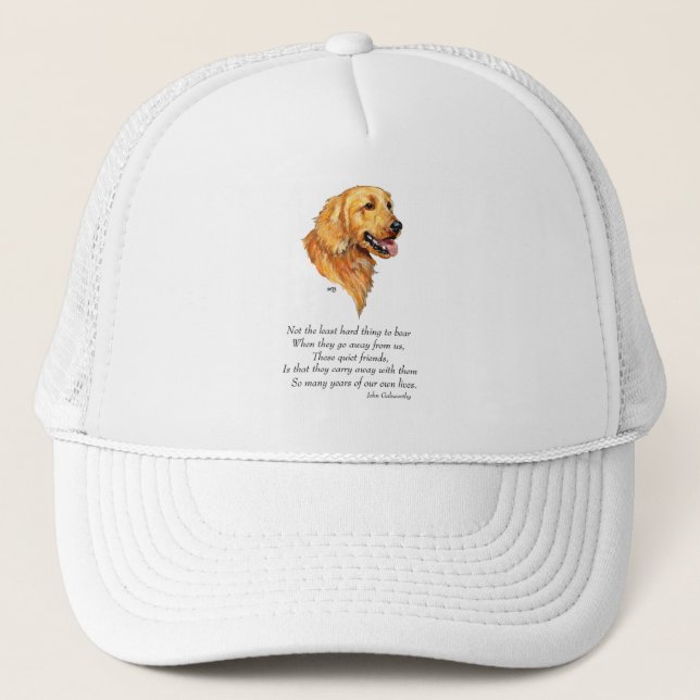 Goldener Retriever Keepake Truckerkappe (Vorderseite)