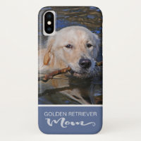 Goldener Retriever-Mama addieren Ihr HundeFoto