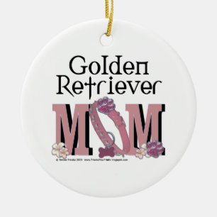 Goldener Retriever MAMA Keramikornament