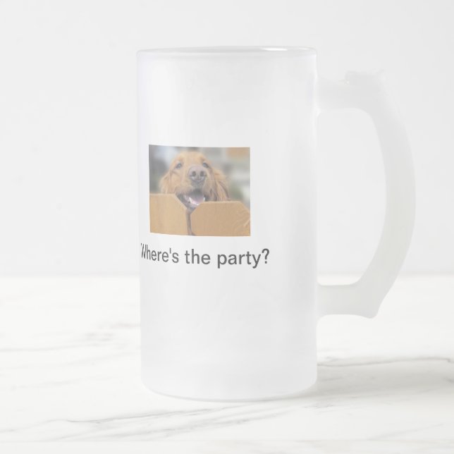 Goldener Retriever-mattierte GlasTasse, Party Mattglas Bierglas (Rechts)
