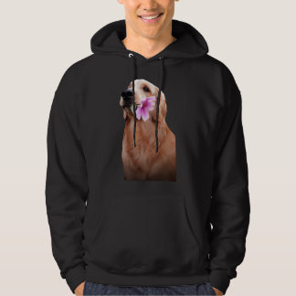 Goldener Retriever mit Blume Hoodie