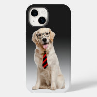 Goldener Retriever mit Brille