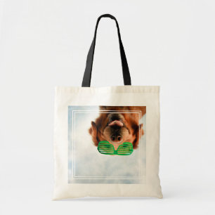 Goldener Retriever mit grüner Sonnenbrille Tragetasche