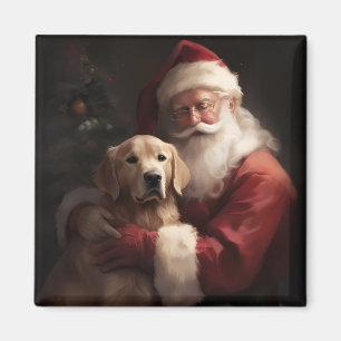 Goldener Retriever mit Weihnachten Magnet
