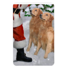 Goldener Retriever mit Weihnachten Magnet