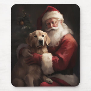 Goldener Retriever mit Weihnachten Mousepad