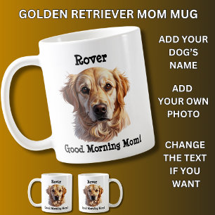 Goldener Retriever, Name des Hundes hinzufügen, Fo Kaffeetasse