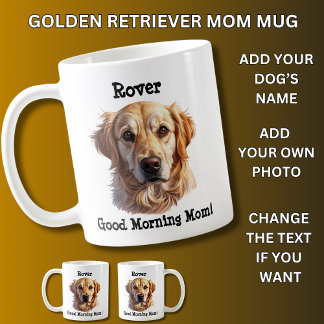 Goldener Retriever, Name des Hundes hinzufügen, Fo Kaffeetasse