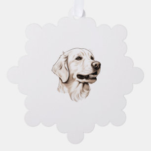 Goldener Retriever Ornament Karte