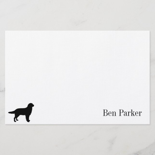 Goldener Retriever-personalisiertes Briefpapier (Vorderseite)