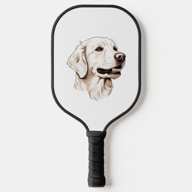 Goldener Retriever Pickleball Schläger (Vorderseite)