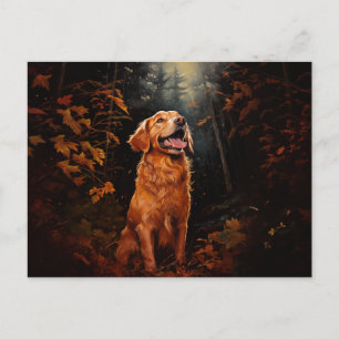 Goldener Retriever Postkarte