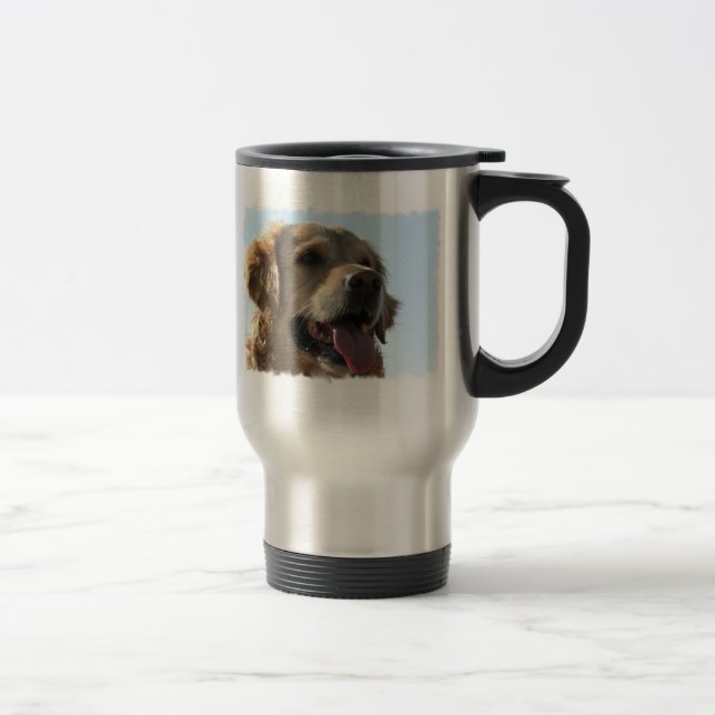 Goldener Retriever-Reise-Tasse Reisebecher (Rechts)