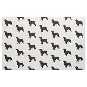 Goldener Retriever-Silhouette-Liebe-Hunde Stoff