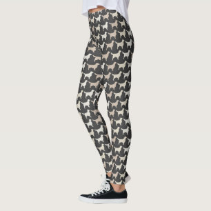 Goldener Retriever-Silhouette-Muster Leggings