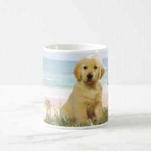 Goldener Retriever-Strand-Tasse Kaffeetasse