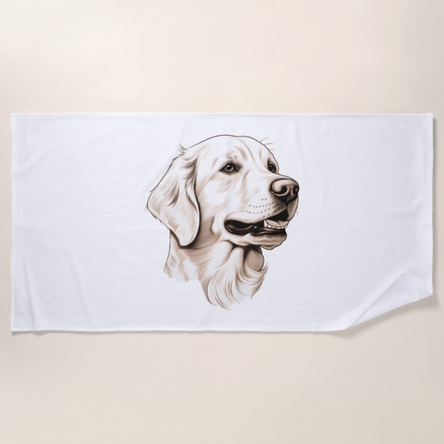 Goldener Retriever Strandtuch (Vorderseite)