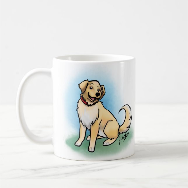 Goldener Retriever-Tasse Kaffeetasse (Links)