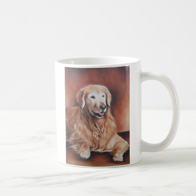 Goldener Retriever-Tasse Kaffeetasse (Rechts)