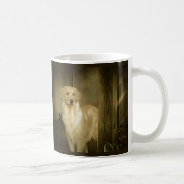 Goldener Retriever-Tassen-Dame In Waiting Kaffeetasse (Rechts)