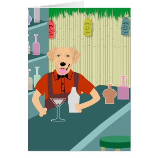 Goldener Retriever Tiki Bar
